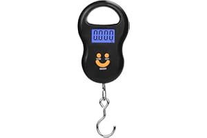 Toguma Fish Scale 50KG Hanging Scale Luggage Scale Weighing Scale with Comfortable Handle and Large Hook, Suitable for Home F
