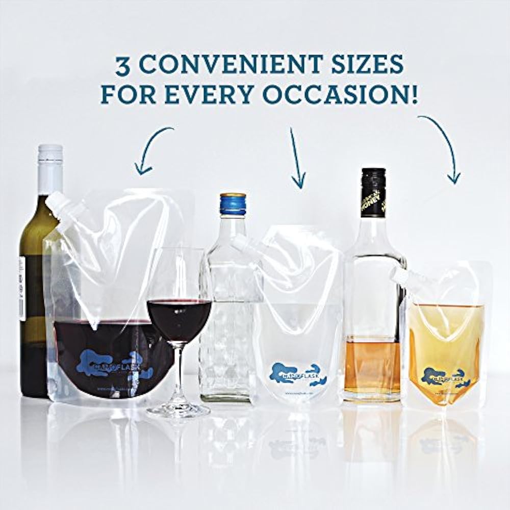 Premium Sneak Alcohol Travel Flask Cruise Kit Concealable Plastic