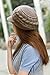 HINDAWI Winter Hats for Women Outdoor Warm Knit Snow Ski Crochet Skull Cap with Visor Brown