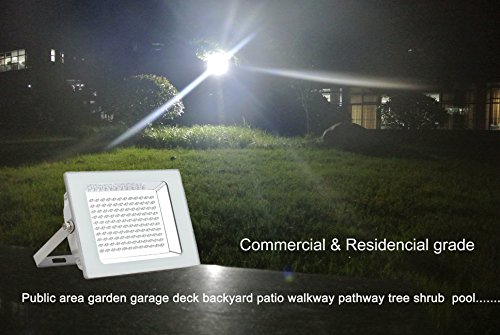 MicroSolar - HEAVY DUTY LIGHT FIXTURE - Lithium Battery - 120 LED IP65 Solar Flood Light --- Automatically Working from Dusk to Dawn at Good Sunshine // Wall / Ground Mounted // FL4-B