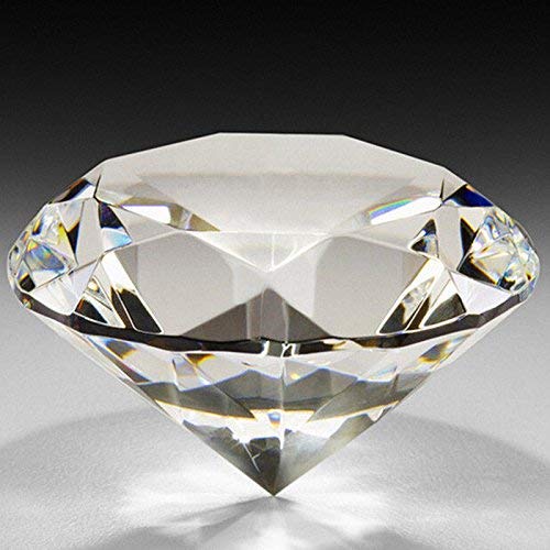 F-ber 1pc 60mm Clear Crystal Diamond Shape Paperweight Cut Glass Display Ornament Gift - Thumbnail 5