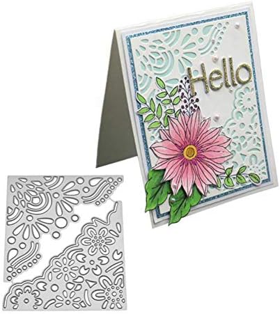 narutosak Envelope Corner Shape Cutting Dies DIY Scrapbooking Emboss Paper Cards Album Stencil for Scrapbooking, Paper Card, Embossing, Album Decor, DIY Craft, Making Supplies Silver
