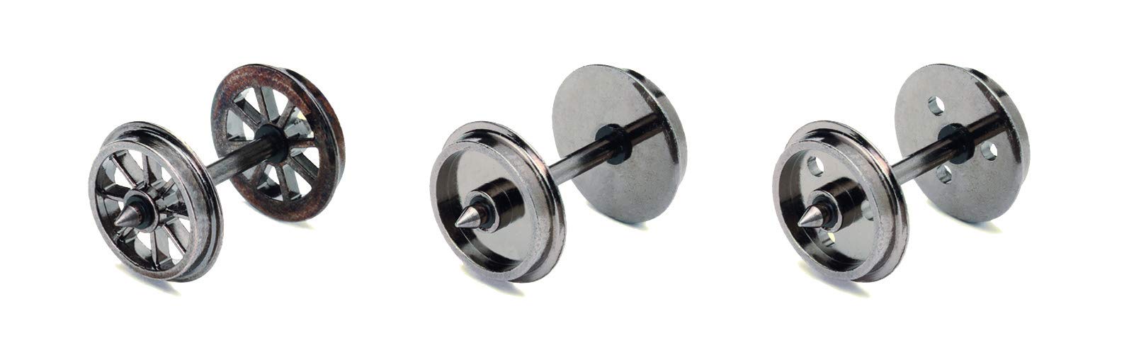 Hornby R8098 00 Gauge Spoked Wheel/ Axles 10 Sets Freight Rolling Stock Rolling Stock Wheels, 12.5 mm