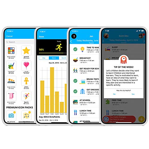 New - Octopus Kids Smart Watch v2 - Blue - Plan Activities, Responsibilities and Healthy Habits - Fitness Tracker and Electronic Daily Schedule - Thumbnail 4