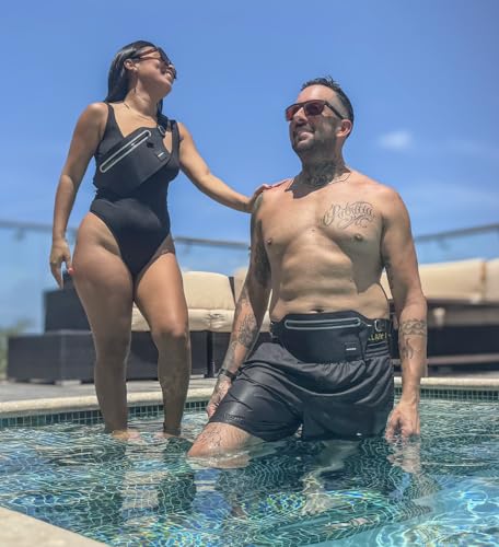 Drench 100% Underwater Waterproof Fanny Pack. Waist Pack. Submersible Waterproof Phone Pouch. Dry Bag for Swimming, Boating, SUP & Snorkelling. Underwater Phone case. Floating Belt Bag