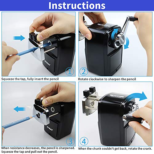 Pencil Sharpener Manual, Metal School Pencil Sharpener, Heavy Duty