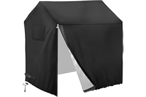 Playhouse Cover, Kids Outdoor Playhouse Protective Cover, Waterproof Side Zippered Kids Play House Tarpaulin, Patio Furniture