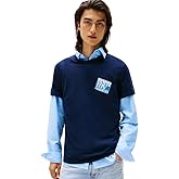 Tommy Jeans Mens Short Sleeve Cotton T-Shirts with Printed Flag and Logo Graphic