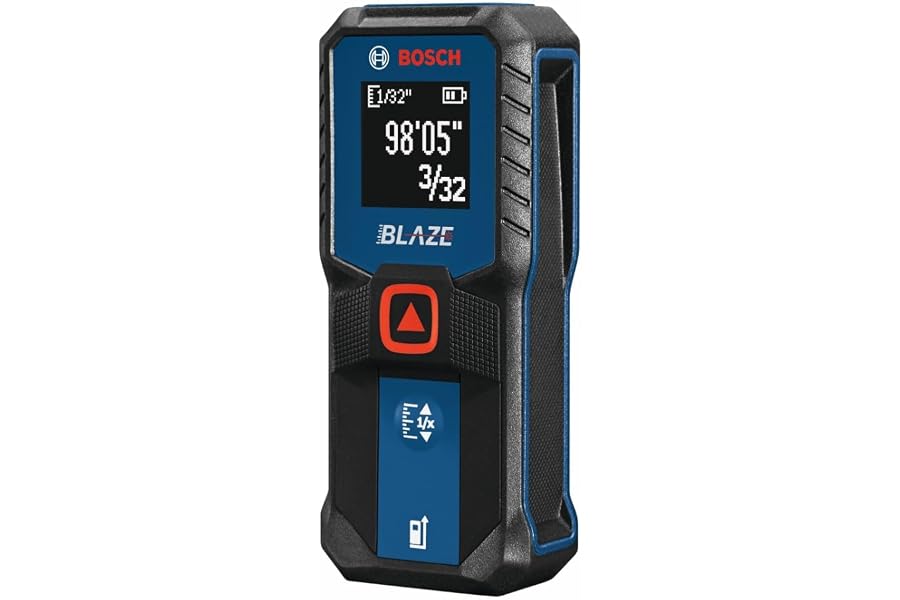 BOSCH GLM100-23 100 Ft Blaze Laser Distance Measure, Includes 2 AA Batteries, Distance Measuring Laser