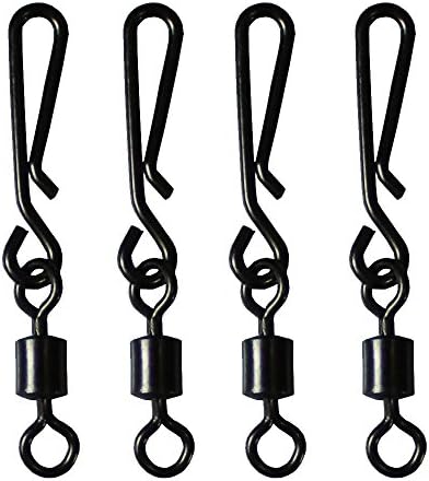 Jumping fish 100pcs Fishing Swivel Snap Connector Fast Change Swivels Hook Clip Connector Swivels Fishing Tackle Accessory for Outdoor Fishing