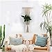 HomRing Macrame Plant Hanger Wall Art, Handmade Flower Pot Holder Cotton Rope Indoor Outdoor Balcony Patio Deck Ceiling Plant Holder Basket