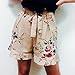 RUIGO Women's Casual High-waisted Boho Ruffles Floral Print Skirt Shorts Skort (L, Khaki)