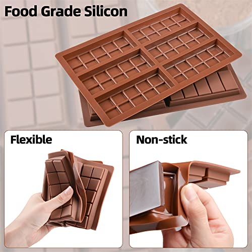 Fimary Chocolate Molds, Rectangle Chocolate Bar Sweet Molds Silicone