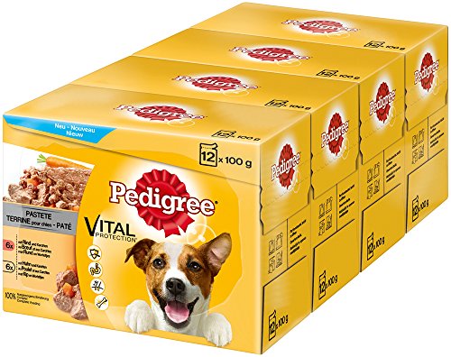 Pedigree Adult hondenvoeding voor volwassen honden in portiezak - verschillende soorten, 4 x (12 x 100g) - Afbeelding 3