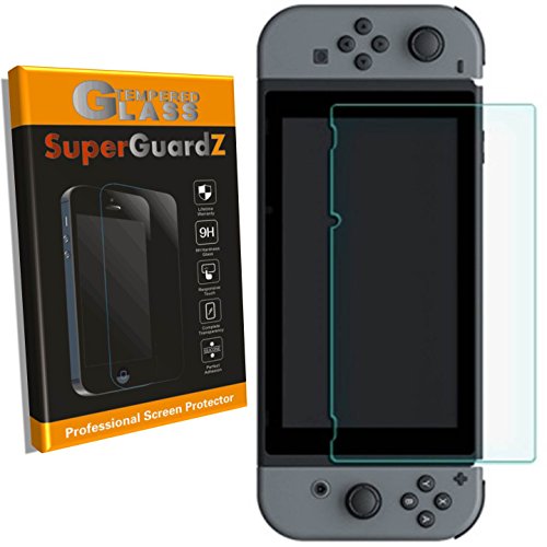For Nintendo Switch (2017 Release) - SuperGuardZ Tempered Glass Screen Protector [Lifetime Replacement], 9H, 0.3mm, 2.5D Round Edge, Anti-Scratch, Anti-Bubble