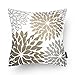 Phantoscope Set of 2 New Living Series Decorative Dahlia Coffee Throw Pillow Case Cushion Cover 18