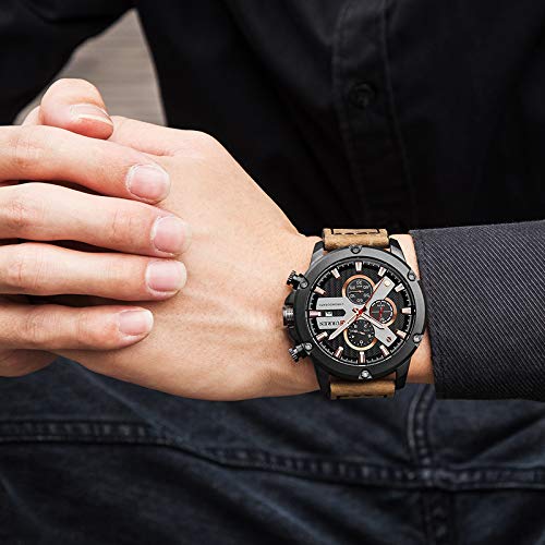 Moda Cronógrafo Deporte Hombres Relojes Marca Lujo Militar Reloj de Cuarzo Masculino Reloj Hombre Reloj Masculino Reloj Hombre - Imagen 4