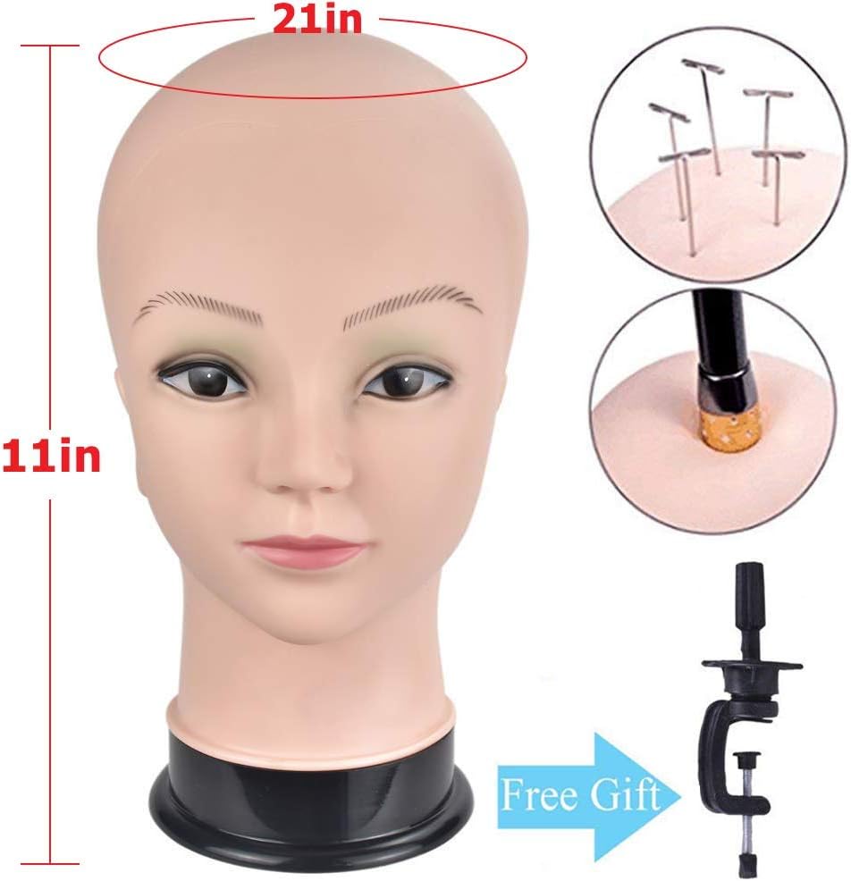 Professional Wig Making Head Training Head Bald Mannequin Head Wig ...