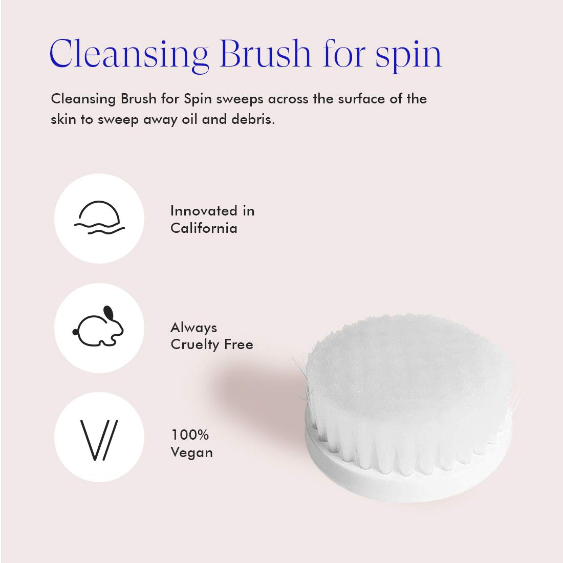 Vanity Planet Replacement Exfoliating Facial Brush Head compatible with Spin for Perfect Skin, Water Resistant, Quick-Drying, Replacement Exfoliating Brush: Beauty
