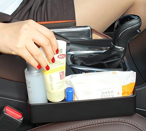 Elifunz Console Side Pocket, Car Organizer, Car Seat Catcher(Black,2 Pack)