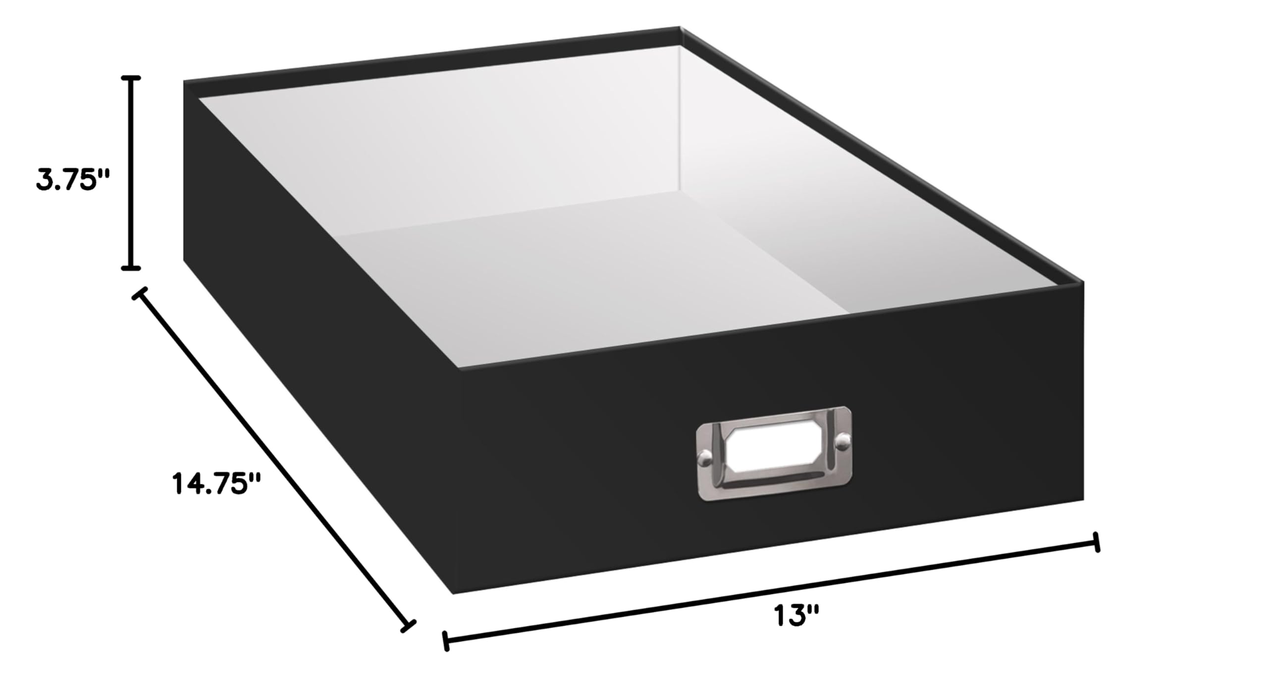 Pioneer Jumbo Scrapbook Storage Box, Black, 14.75 Inch x 13 Inch x 3.75 Inch