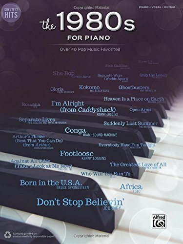 Greatest Hits -- The 1980s for Piano: Over 40 Pop Music Favorites