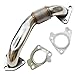 Bolt On Passenger Side Up-Pipe w/ Gaskets Fit For LB7 LLY LBZ LMM LML 6.6L Sliver