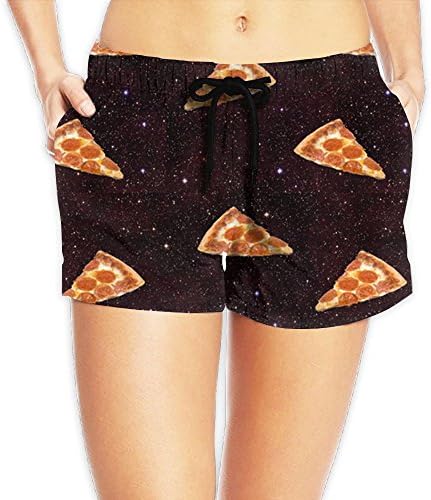 Ruin Beach Shorts Planet Pizza Women's Fashion Quick Dry Beach Shorts Summer Pants