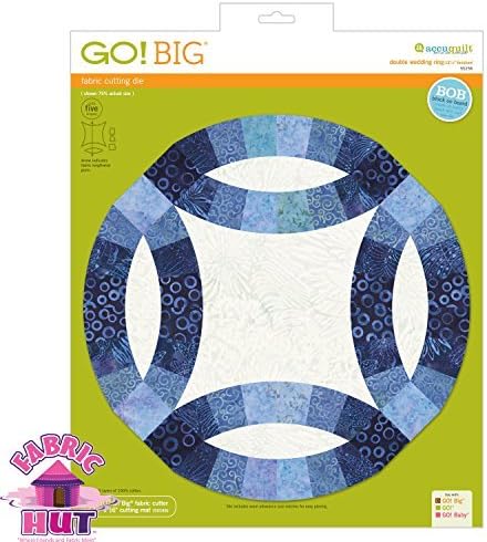 GO! Big 12 1/2 Double Wedding Ring Fabric Cutting Die by Fabric Hut