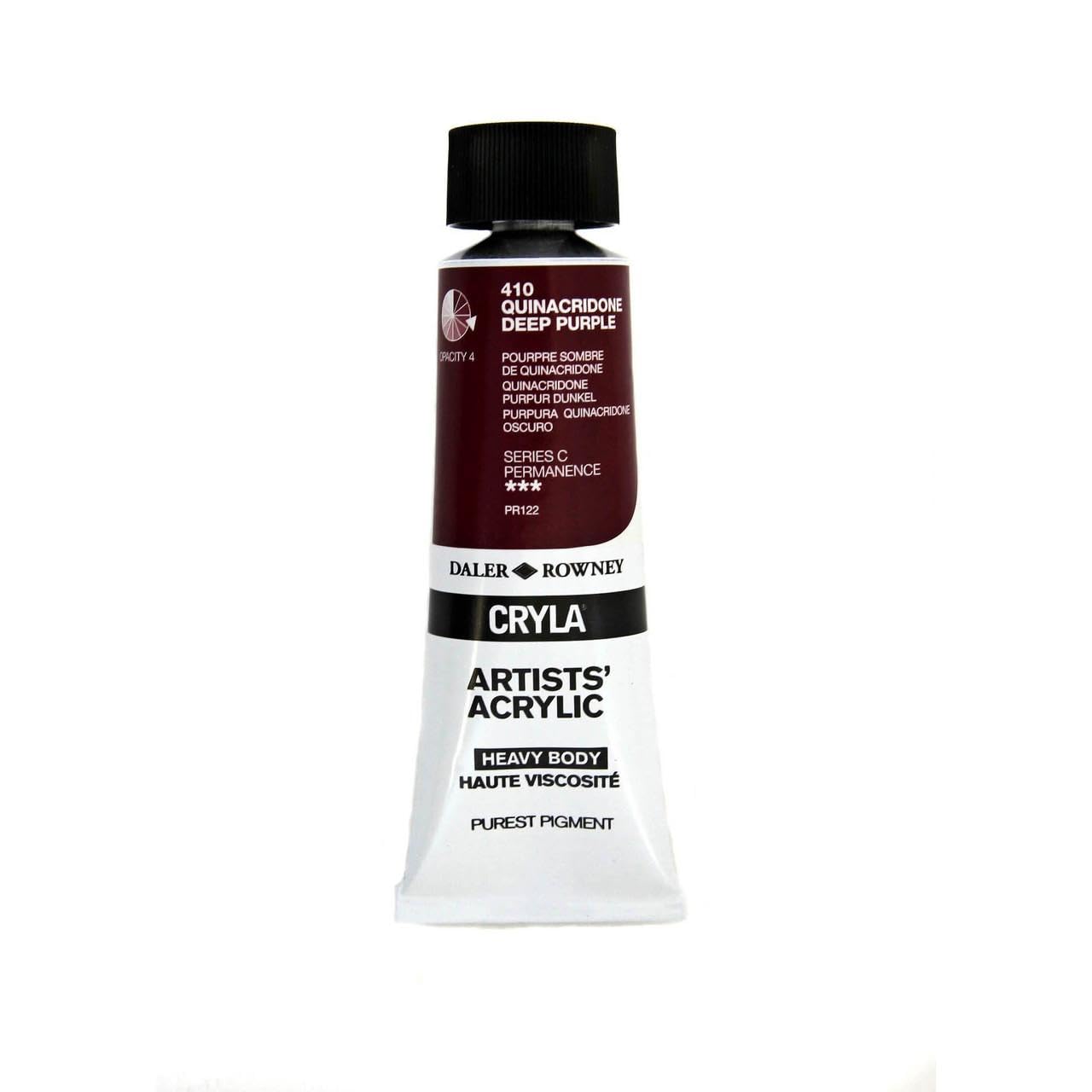 Daler-Rowney Cryla Acrylic 75 ml Quinacridone Deep Purple, Professional Artists