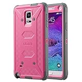ULAK Galaxy Note 4 Case, [Drop Protection] Knox Armor [Rugged Defense] Heavy Duty with Shock Absorbent [Dual Layered Hybrid Case] Cover for Samsung Galaxy Note 4 - [Rose pink]