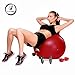 Epitomie Fitness Active Balance Fitness Ball with Imprinted Exercise and Training eBook (Fire Red/65 cm)
