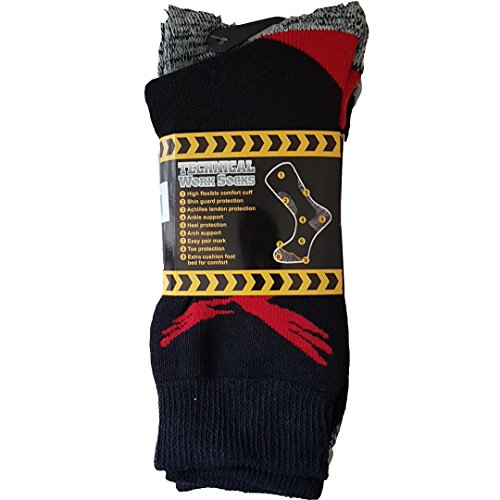 12 Pairs Mens Sock Technical Work Socks Car Mechanic Builders Warehouse