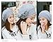 Women Winter Warm Cap Knitted Hat Rabbit Fur Headgear Headdress (Gray)