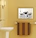 Stupell Industries Pug Reading Newspaper in Bathroom Wall Plaque Art, 10 x 0.5 x 15, Proudly Made in USA