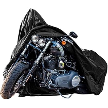 New Generation Motorcycle cover ! XYZCTEM All Weather Black XXXL Large Waterproof Outdoor Protects Fits up to 118 inch for Harley Davidson, Honda, Suzuki,Yamaha and More