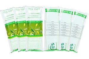 Toyar Paraffin Wax Refill, 6 lbs Tea tree Scented Paraffin Wax Blocks for Paraffin Bath, Paraffin Bath Wax 6 Pack, Use To Relieve Stiff Muscles and Arthitis Pain - Deeply Hydrates and Protects