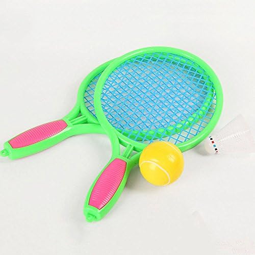 Hot Kids Tennis Playset Plastic Beach Garden Sports Game Toys 2 Rackets & Badminton+Ball(Large size)