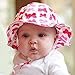 Toddler Sun Hat with Chin Strap, Drawstring Adjust Head Size, Breathable 50+ UPF (M: 9m - 3Y, Butterfly)