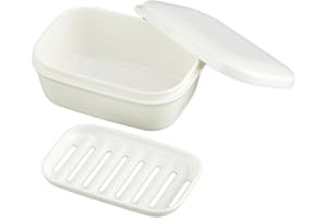 MXY Soap Box Rectangle Soap Case Portable Soap Dish Airtight Soap Container Soap Saver Removable Soap Drainers with Lid for Bathroom Shower Home Outdoor Camping Travel