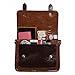 ECOSUSI Women Vintage PU Leather Laptop Bag Briefcase Crossbody Messenger Bags Satchel Purse, Brown