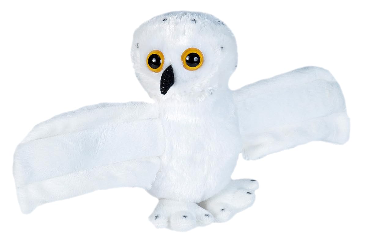 Wild Republic Huggers Soft Toy Slap Bracelet, Gifts for Kids, Snowy Owl Plush Toy 20 cm — image 1