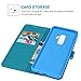 MOLLYCOOCLE Galaxy S9 Case(Not Plus), 3D Relief Pattern Wallet Case PU Leather Soft TPU Inner Bumper Ultra Slim Fit Protective Cover for Samsung Galaxy S9, Blue Butterfly