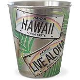 Welcome to the Islands Hawaii Stainless Steel Shot Glass License Plate Palms
