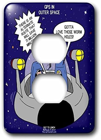 3dRose lsp_164024_6 Gps in Outer Space 2 Plug Outlet Cover by Rich Diesslin