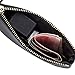 Aladin Wide Coin Change Purse Wallet with Key Ring & Leather Tassels Zip Tab Black