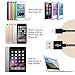 iPhone Charger, 3-Pack 6Ft Mingu, Nylon Braided Cord Lightning Cable to USB Charging Cable for iPhone 7 7 Plus 6s 6 5s 5c 5 SE, iPad Pro, Air, iPad mini 4 3 2, iPod Nano/Touch - Black &White