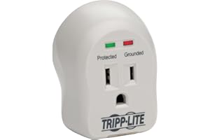 Tripp Lite 1 Outlet Portable Surge Protector Power Strip, Direct Plug In, $5,000 Insurance (SPIKECUBE)