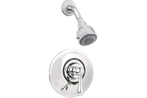 SYMMONS Allura Single Handle 2-Spray Shower System with VersaFlex™ Integral Diverter in Polished Chrome (Valve Included)