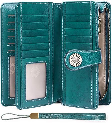 Women’s Long Wallet, Large Capacity, Coin Purse, Good Texture, RFID & Magnetic Skimming Prevention, SENDEFN Genuine Leather Long Wallet, Fashionable, Popular, Authentic Wallet